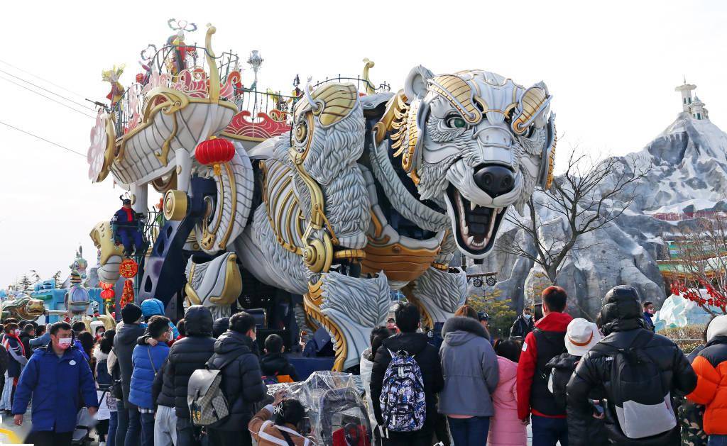 仿生科技机甲花车巡游海昌海洋公园FB体育 FB体育平台(图7)
