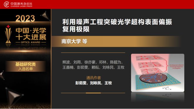 FB体育 FB体育平台“2023中国光学十大进展”发布北大南大浙大均有两个项目上榜(图4)